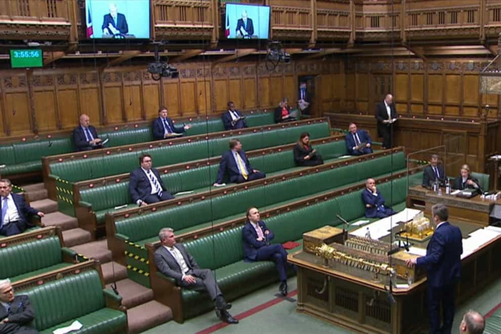 House of Commons in session during the pandemic