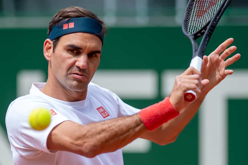 Roger Federer in training in Geneva