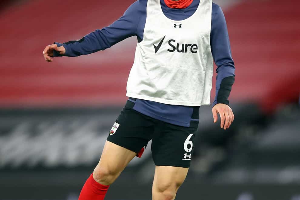 Southampton midfielder Oriol Romeu warms up before a Premier League match