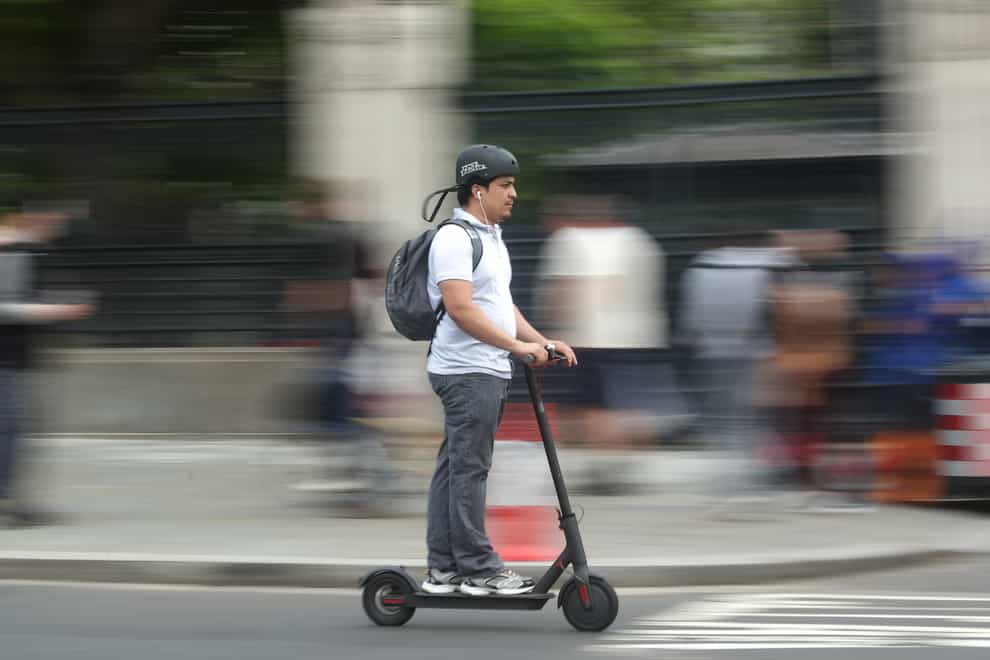 An e-scooter user