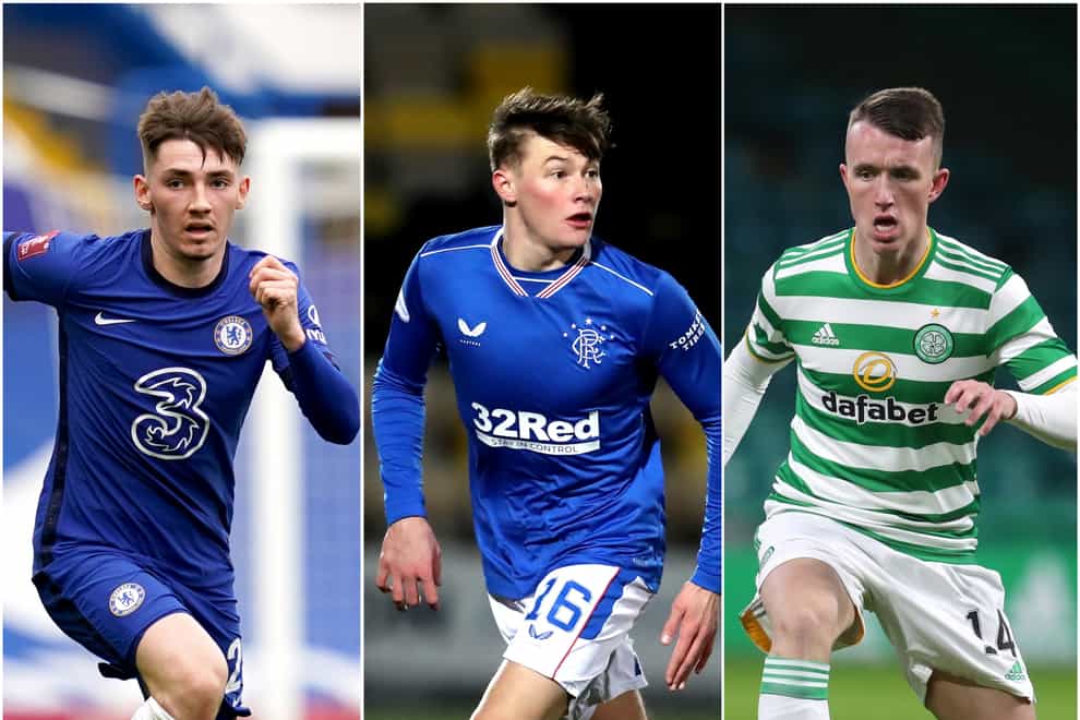 Billy Gilmour, Nathan Patterson and David Turnbull
