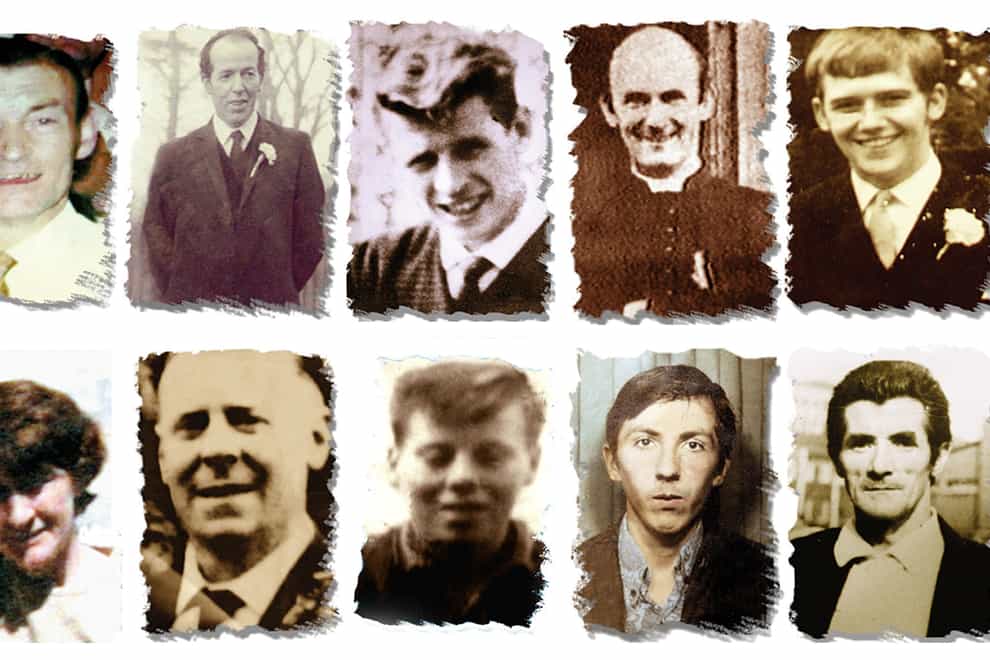 Undated Ballymurphy Massacre Committee handout file photos of the victims (Ballymurphy Massacre Committee/PA)