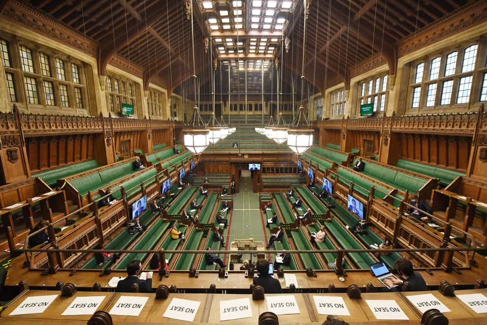 A view of the House of Commons in London (UK Parliament/Jessica Taylor/PA)