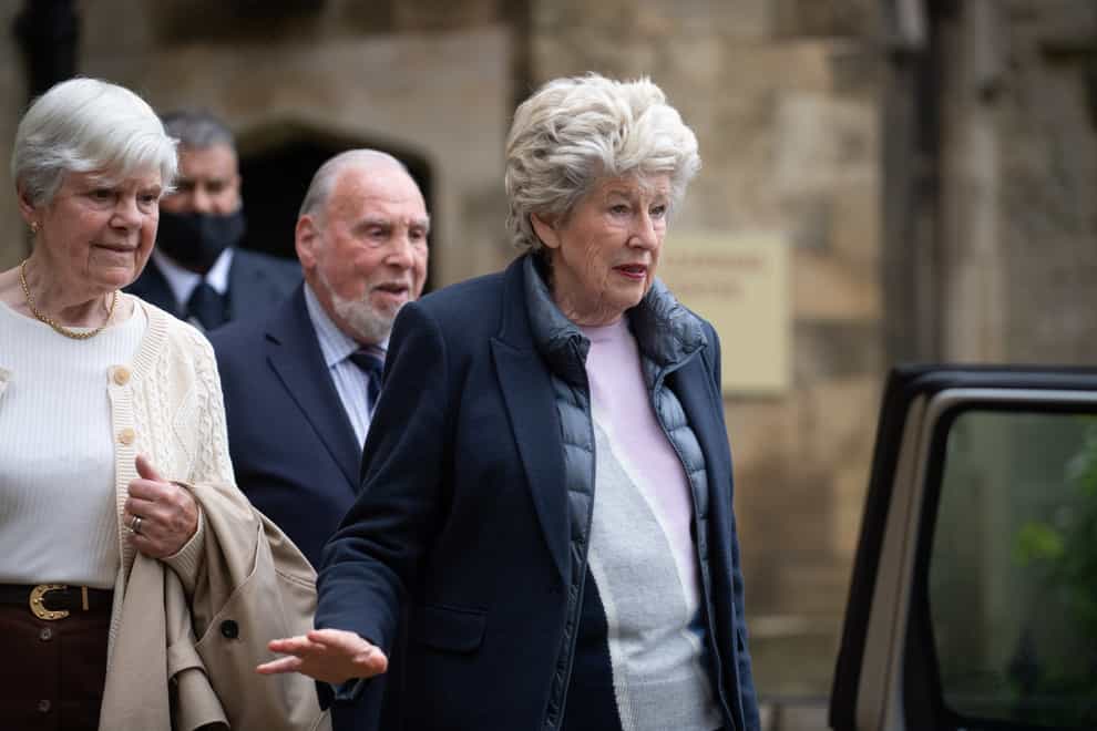 Lady Lavinia Nourse leaves the Knights’ Chamber in Peterborough after being cleared of all charges