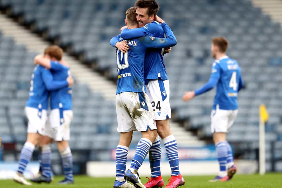 St Johnstone’s Callum Booth (right) is going for his second winner's medal of the season on Saturday