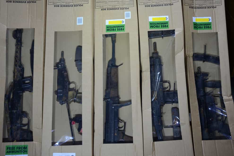 Firearms recovered by the NCA and PSNI in Co Down