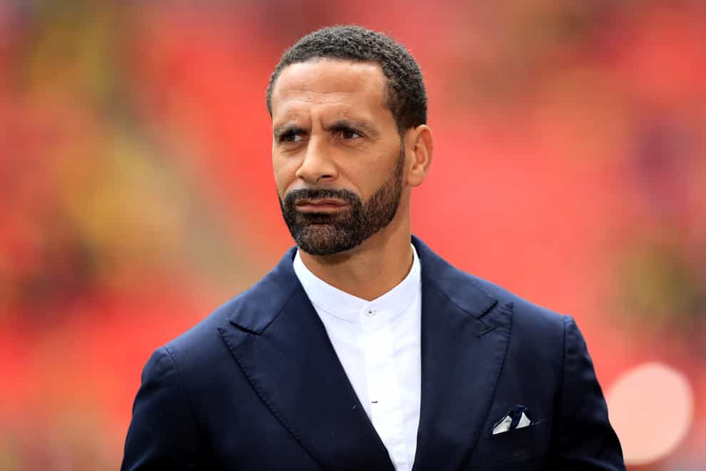 Rio Ferdinand was working as a pundit at Wolves v Manchester United (Mike Egerton/PA).