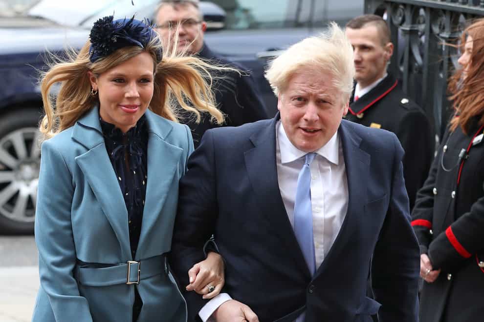 Boris Johnson and his fiancee Carrie Symonds