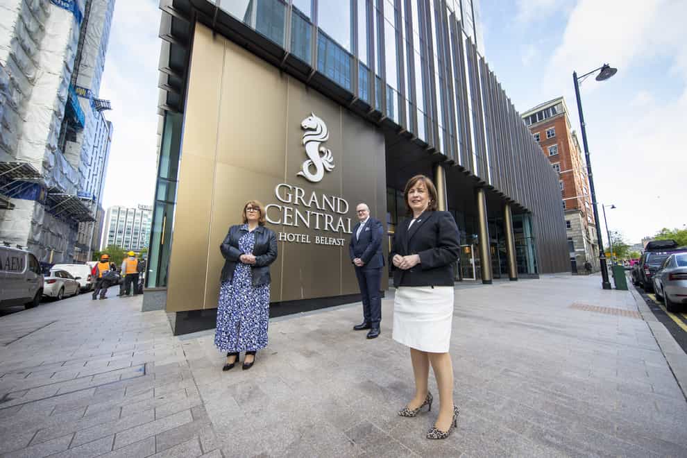 Economy Minister Diane Dodds at the Grand Central Hotel in Belfast