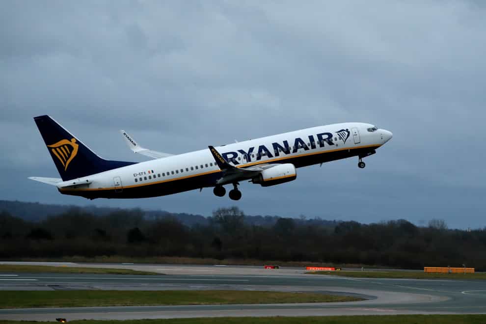 A Ryanair aircraft