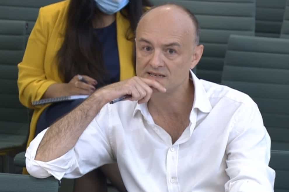 Dominic Cummings, former chief adviser to Prime Minister Boris Johnson, giving evidence to a joint inquiry of the Commons health and social care and science and technology committees