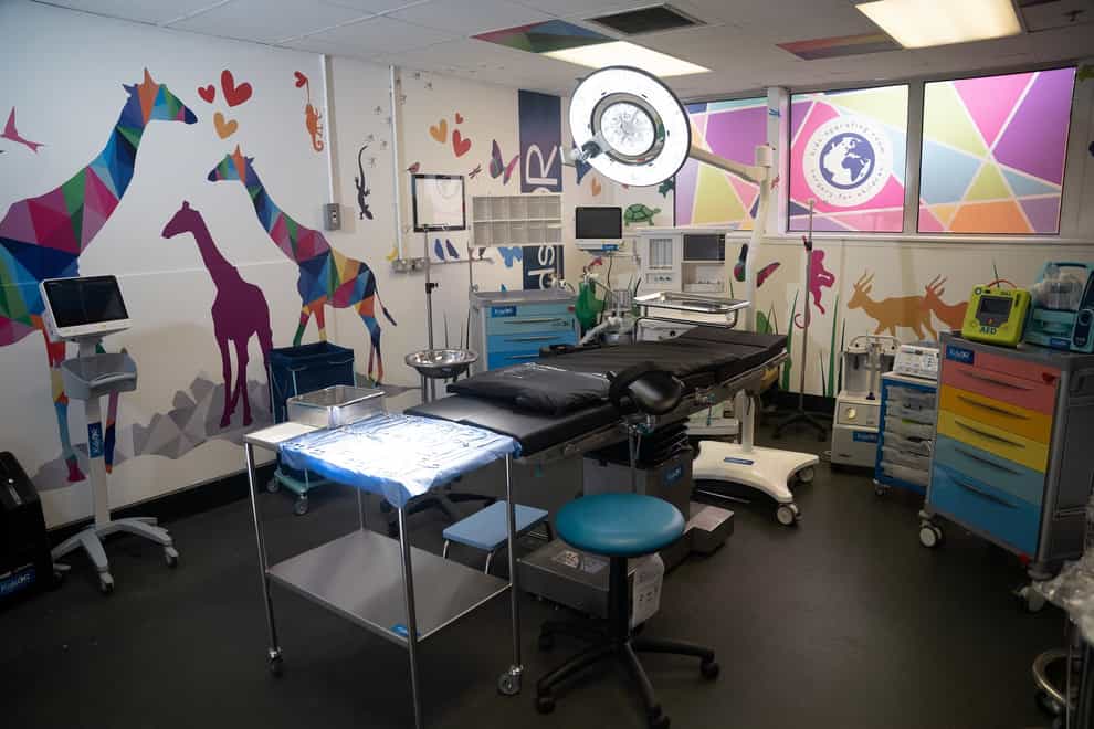 A paediatric operating room
