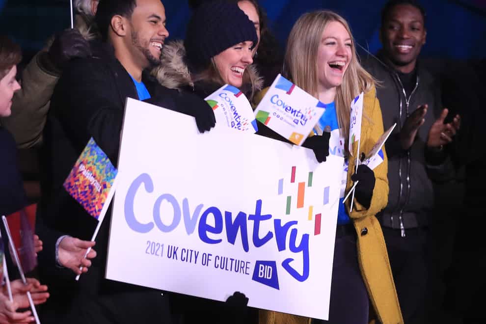 People in Hull celebrate Coventry becoming the 2021 UK City of Culture