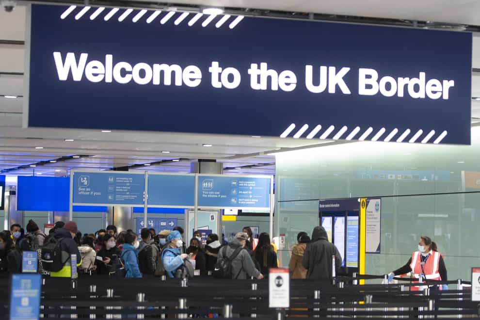 A UK Border sign