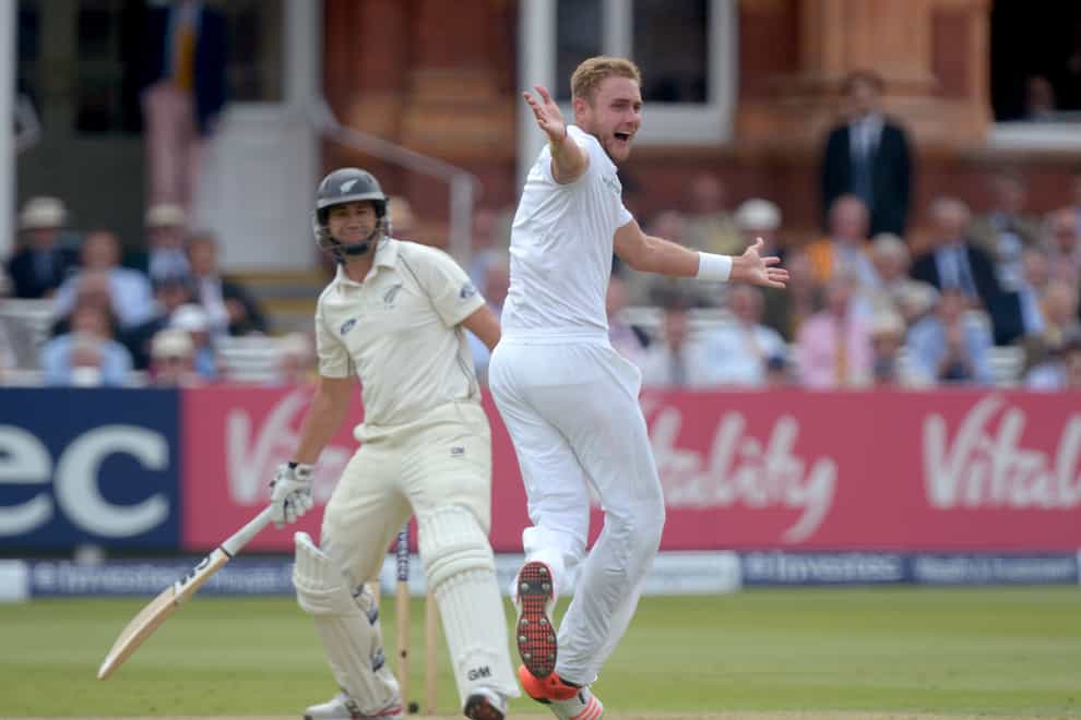 Stuart Broad, right, has had immense success against Ross Taylor in the past (Anthony Devlin/PA)