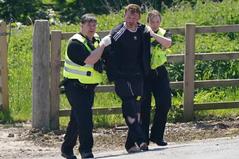 A man is detained at Hallington House Farm, on the outskirts of Louth