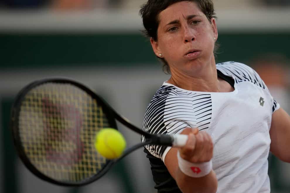 Carla Suarez Navarro was playing her first match since overcoming cancer