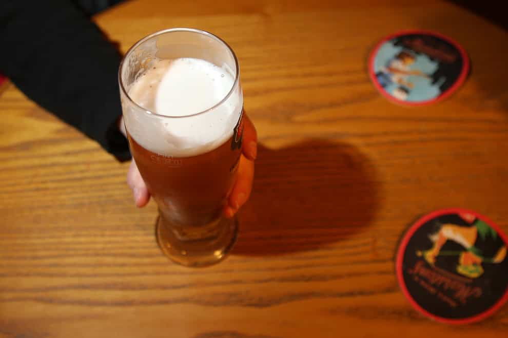 General view of alcohol in a pub