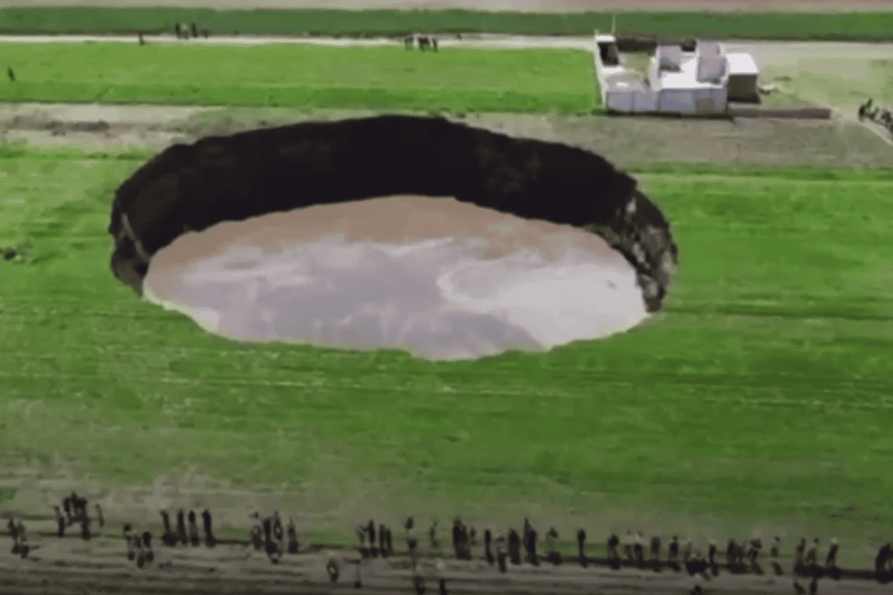 The sinkhole in Mexico