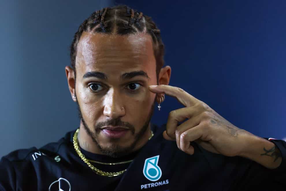 Lewis Hamilton during a press conference