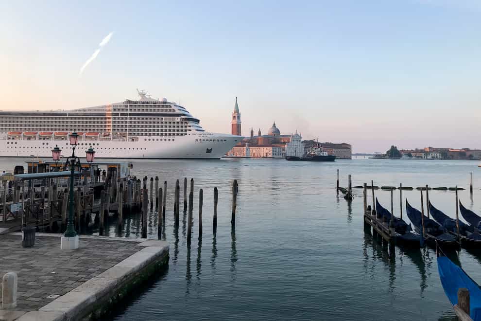 The Cruise ship MSC Orchestra in Venice