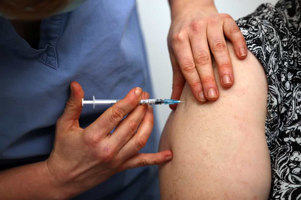 Coronavirus vaccine being administered