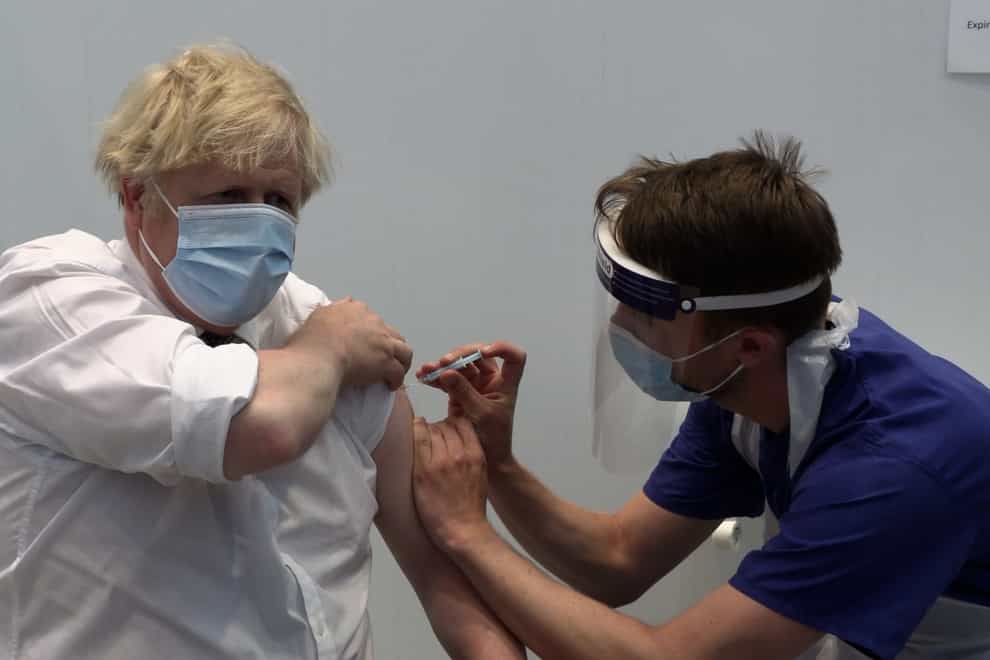 Boris Johnson receives his second dose of the AstraZeneca coronavirus vaccine