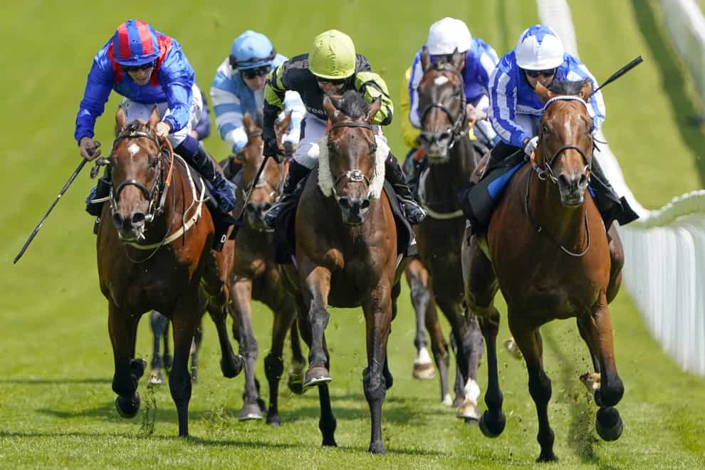 Solent Gateway (centre) on his way to winning at Epsom