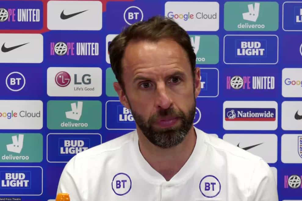 England manager Gareth Southgate speaks at a press conference