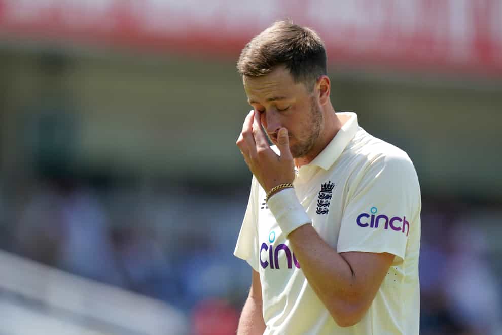 <p>England’s Ollie Robinson during a Test match at Lord’s</p>