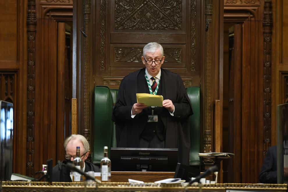 Speaker Sir Lindsay Hoyle