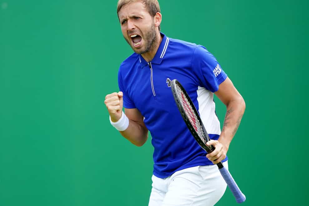 Dan Evans was in action in Nottingham, having lost in the first round of the French Open last week