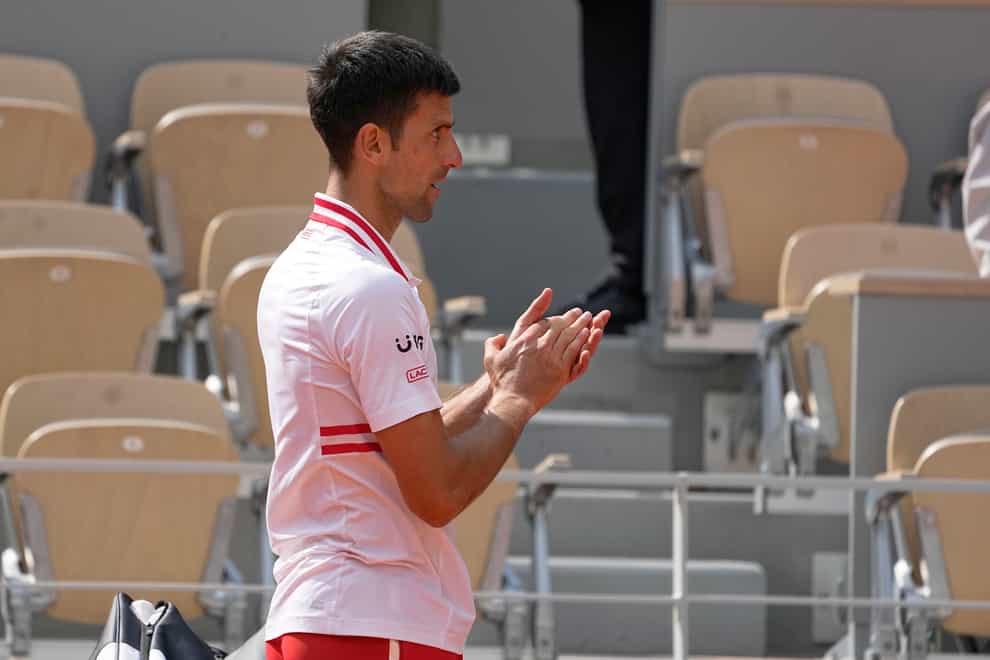 Novak Djokovic applauded Lorenzo Musetti off court