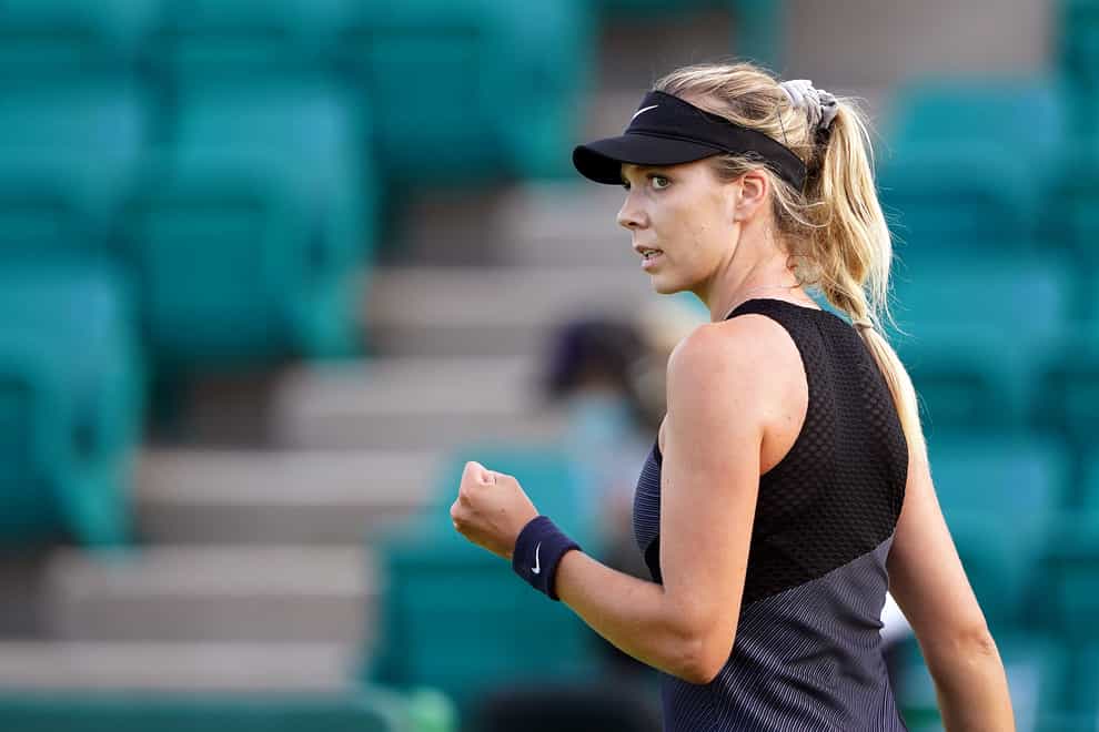 Katie Boulter was in impressive form in her first outing on grass since 2018