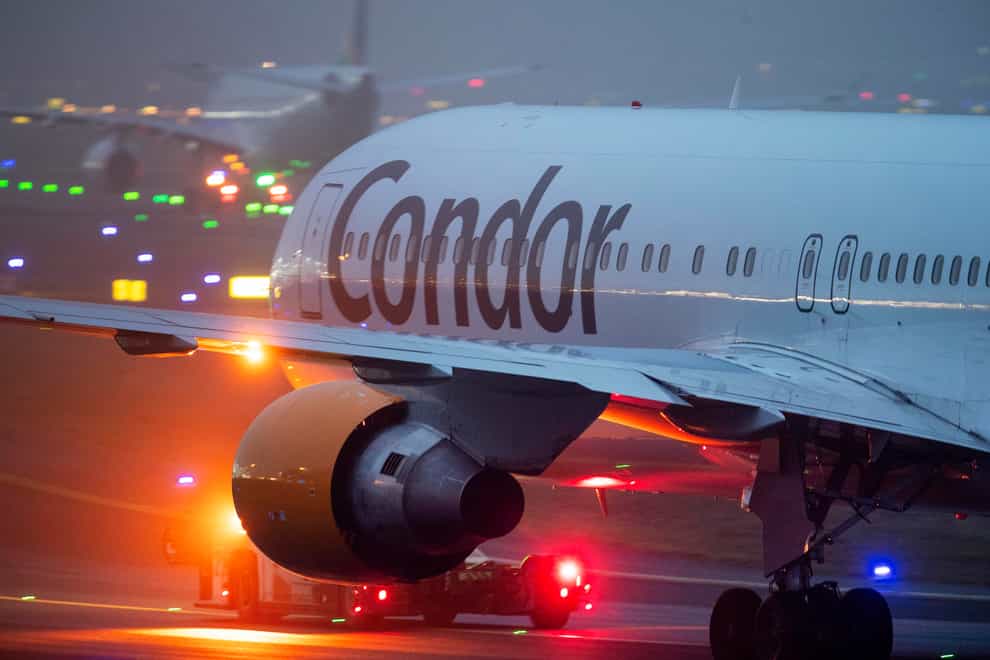 A Condor aircraft in Frankfurt, Germany (Michael Probst/AP)