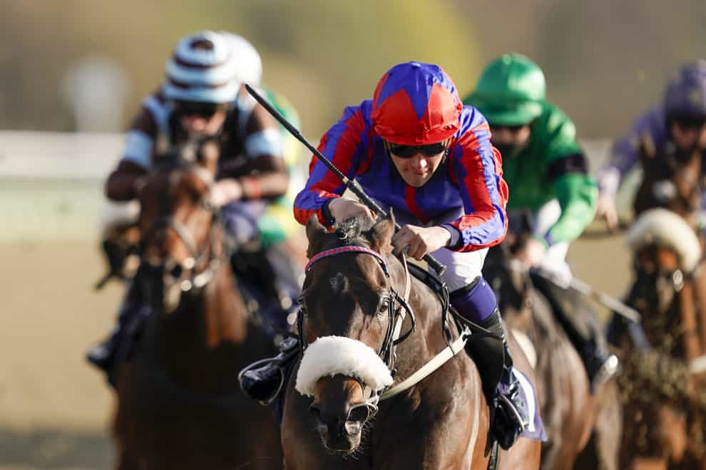 Lord Of The Lodge, ridden by Pierre-Louis Jamin, winning The Bombardier All-Weather Championships Apprentice Handicap at Lingfield Park Racecourse