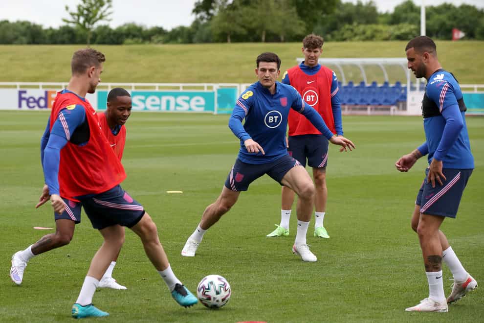 Harry Maguire trained with England on Thursday