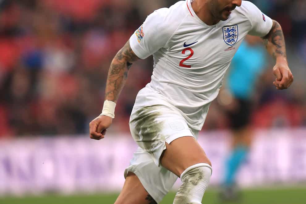Kyle Walker in action for England