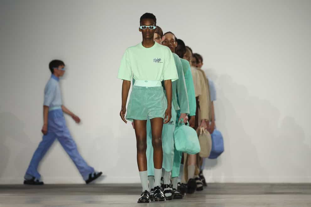 Models on the Robyn Lynch's catwalk during the Fashion East London Fashion Week Men's SS20 show