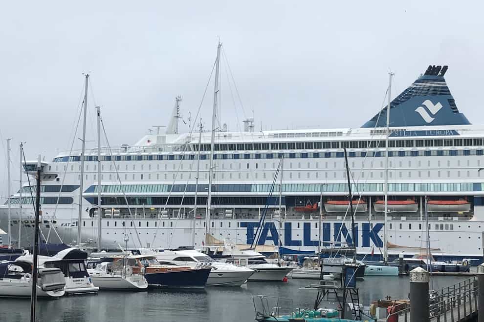 A ferry in Falmouth where a police officer who was being accommodated onboard returned a positive lateral flow test for coronavirus on Friday morning