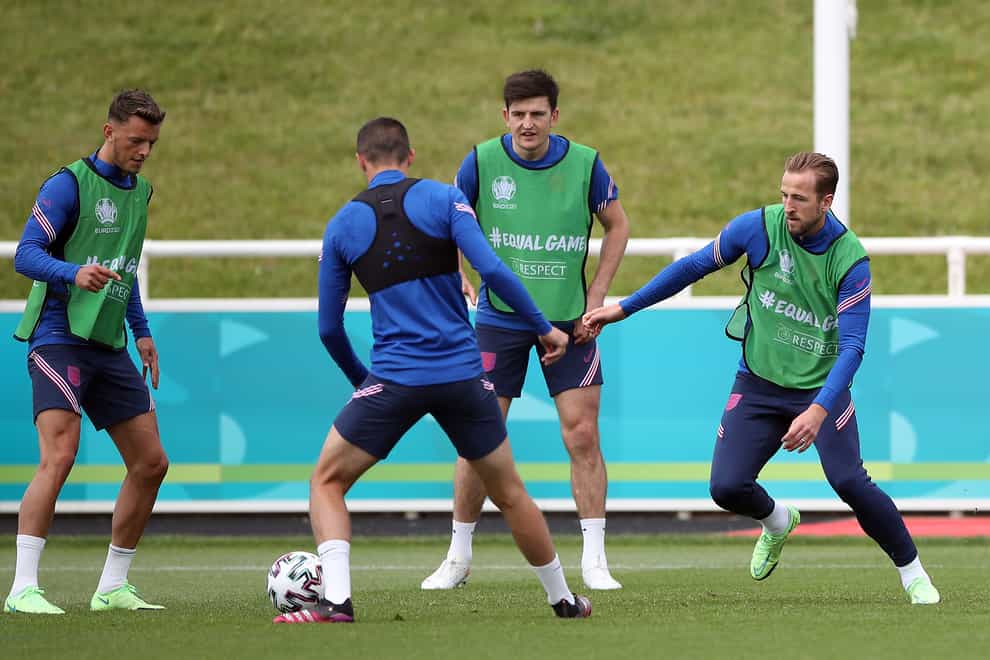 Harry Maguire training with England on Saturday