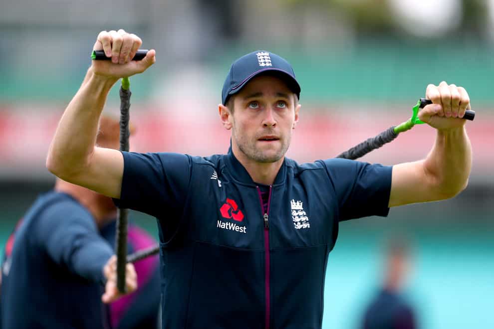 Chris Woakes during a warm-up