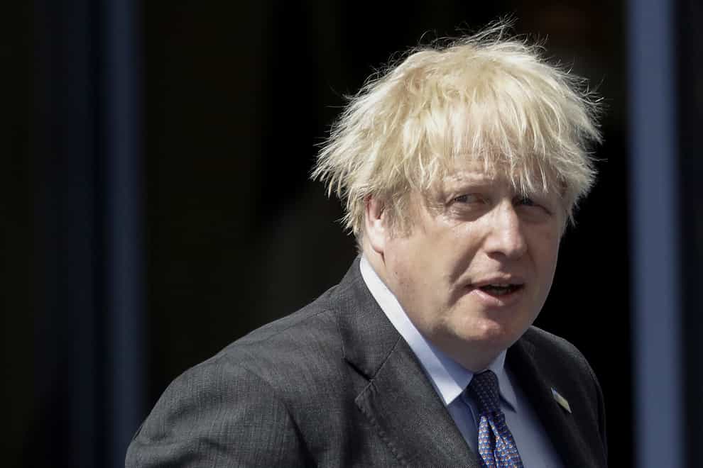 Prime Minister Boris Johnson arrives at the Nato summit