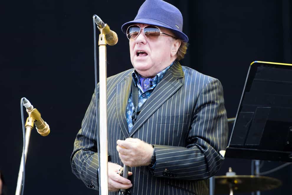 Van Morrison performs on stage during the 2018 Isle of Wight festival