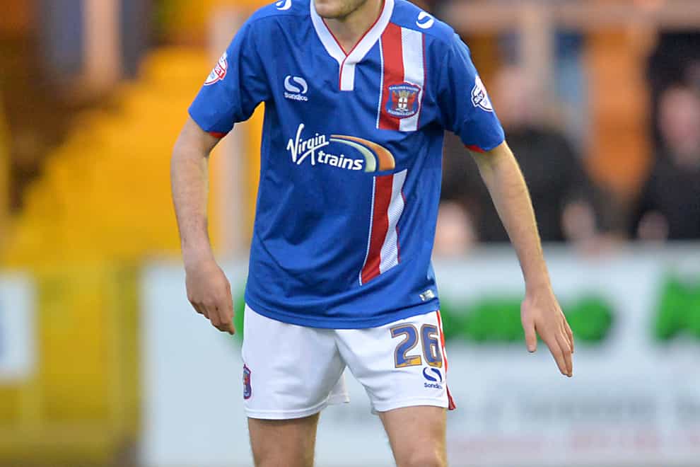 Macaulay Gillesphey in action for Carlisle United