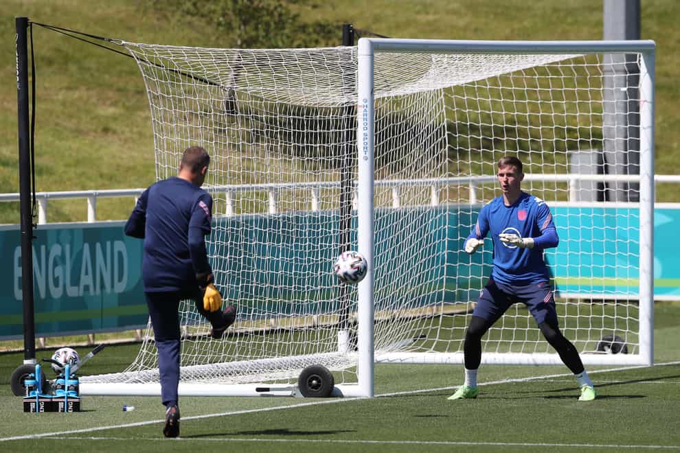 Goalkeeper Dean Henderson (right) has been forced to withdraw from the England squad