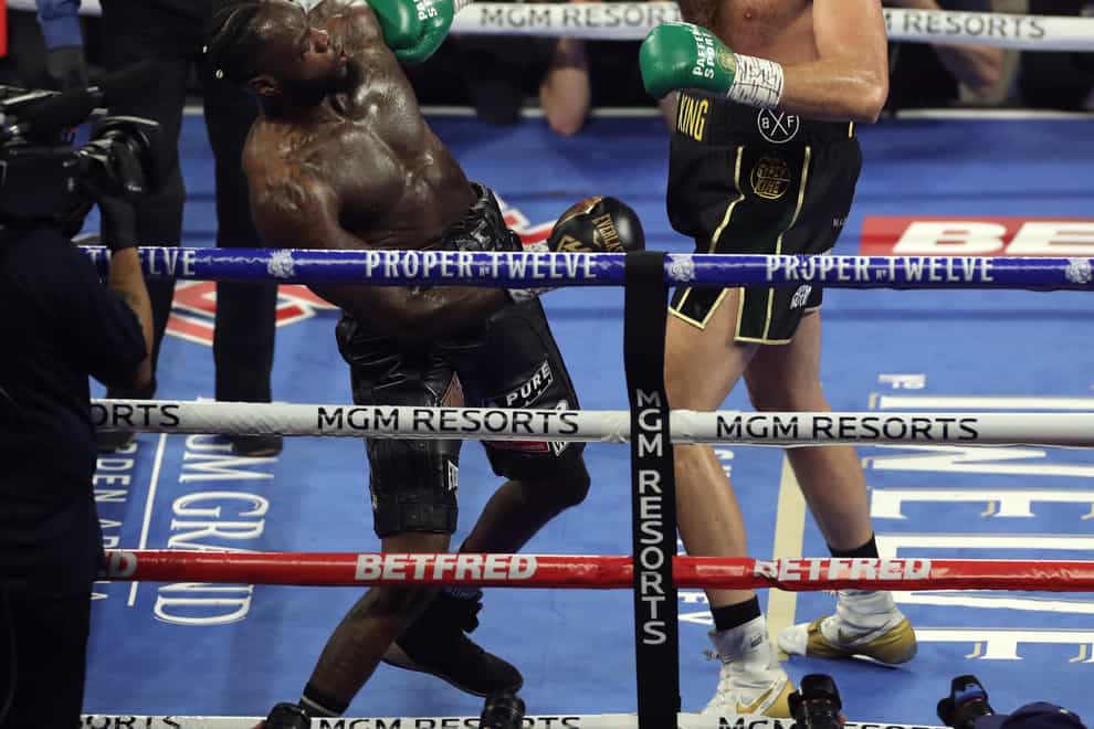 Tyson Fury (right) and Deontay Wilder