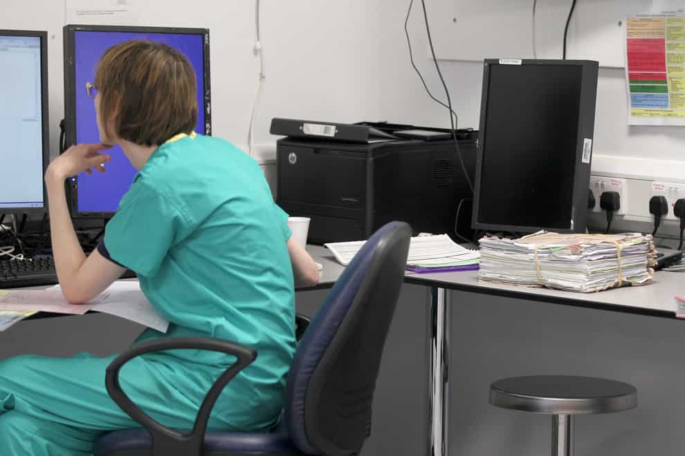 A medical professional at work at the Royal Liverpool University Hospital