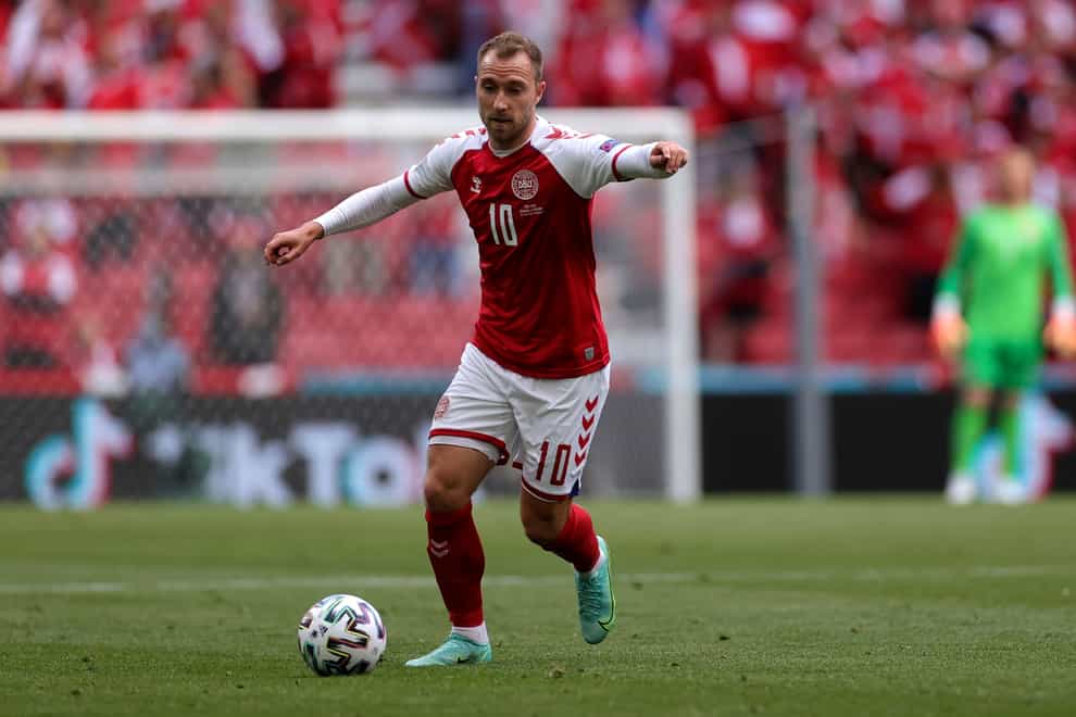 Denmark's Christian Eriksen in action against Finland