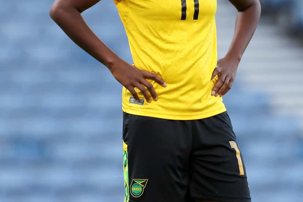 Khadija Shaw playing for Jamaica